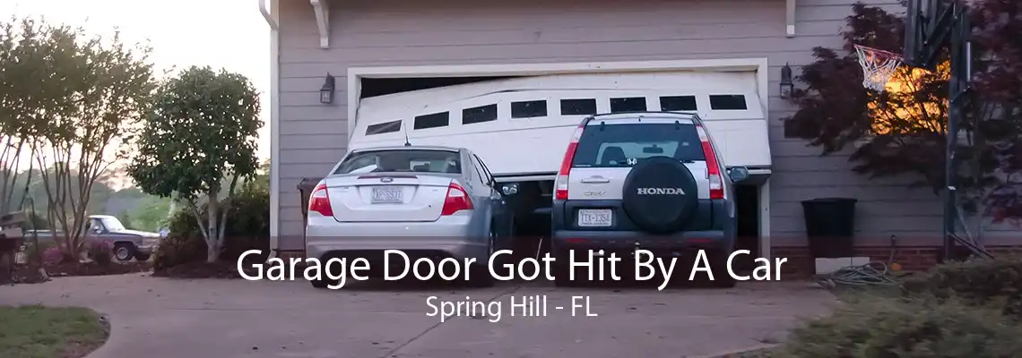 Garage Door Got Hit By A Car Spring Hill - FL