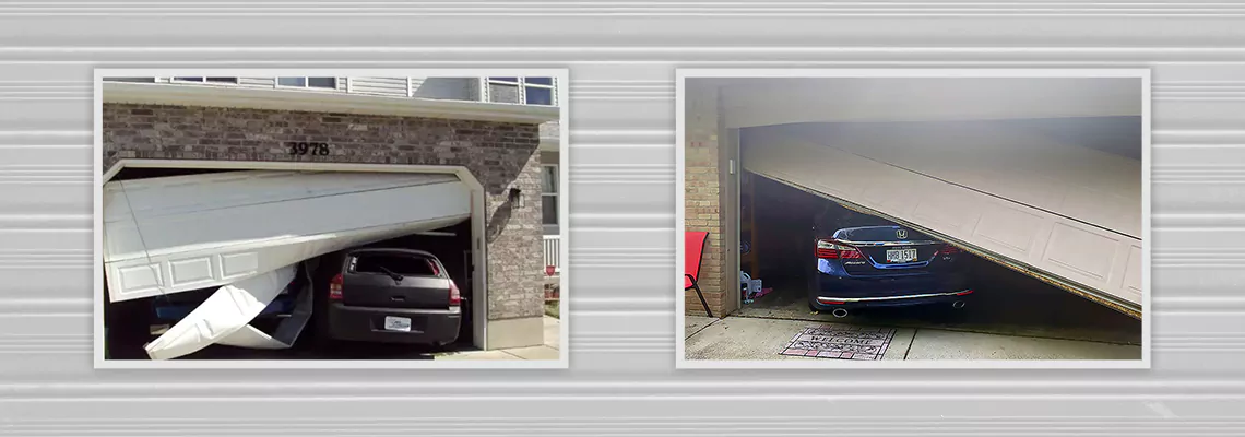 Repair Commercial Garage Door Got Hit By A Car in Spring Hill, Florida